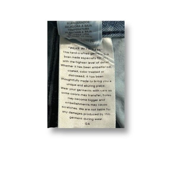 Good American 10/30 Indigo Good Straight Leg Jeans Stretch Denim Split Pockets - Picture 5 of 10